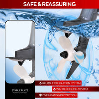 Kluster - Motore Marino Fuoribordo a Benzina 4 Tempi 246cc 9.9 Hp Gambo Corto per Gommoni Barche da Pesca