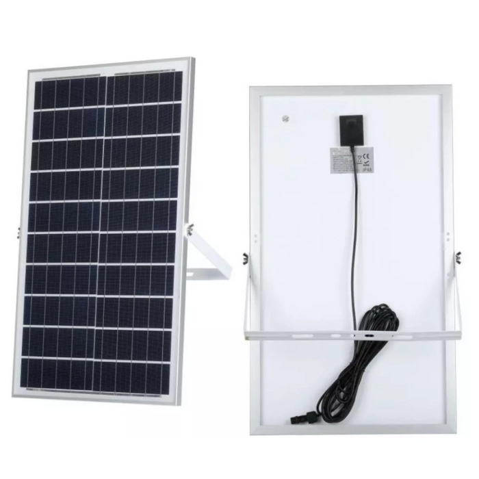 Proiettore led ad energia solare con pannello solare + telecomando luce fredda *** potenza 20w, confezione 1