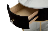 Comodino Montpellier Nero cm Ø 42X48