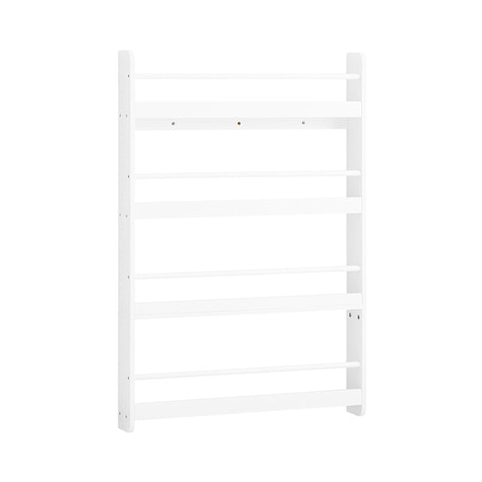 SoBuy | Libreria montessoriana per bambini bianca con 4 ripiani | Libreria per bambini | Porta libri per bambini | 80.0x12.0x118.0 cm | Capacità di carico 24 kg | KMB08-II-W
