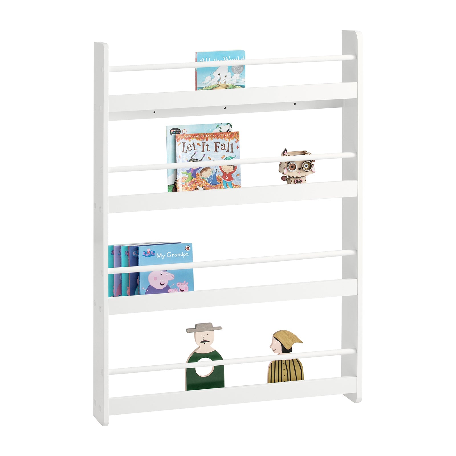 Libreria Portariviste Libreria Bambini Bianco L80*A118*P12cm KMB08-W