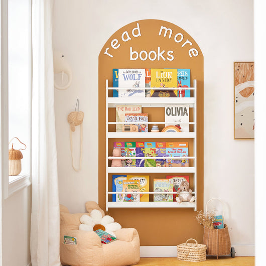 Libreria Portariviste Libreria Bambini Bianco L80*A118*P12cm KMB08-W