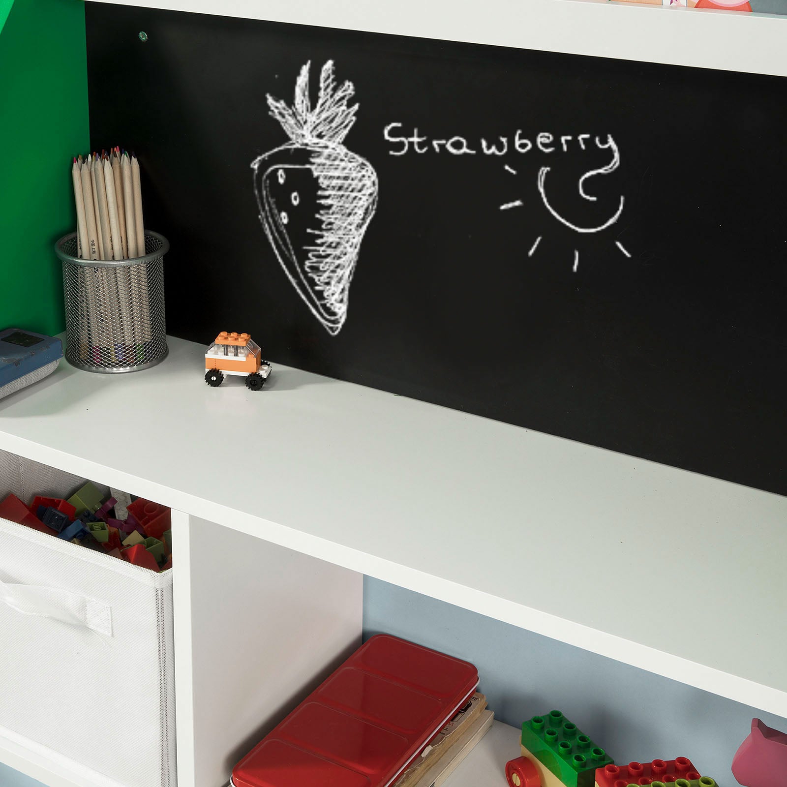 SoBuy Libreria a parete con tavolo 86x25x90cm KMB09-GR