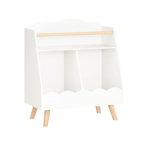 Libreria per bambini Scaffale portaoggetti con 3 scomparti Bianco 61x35x71cm KMB100-K-W