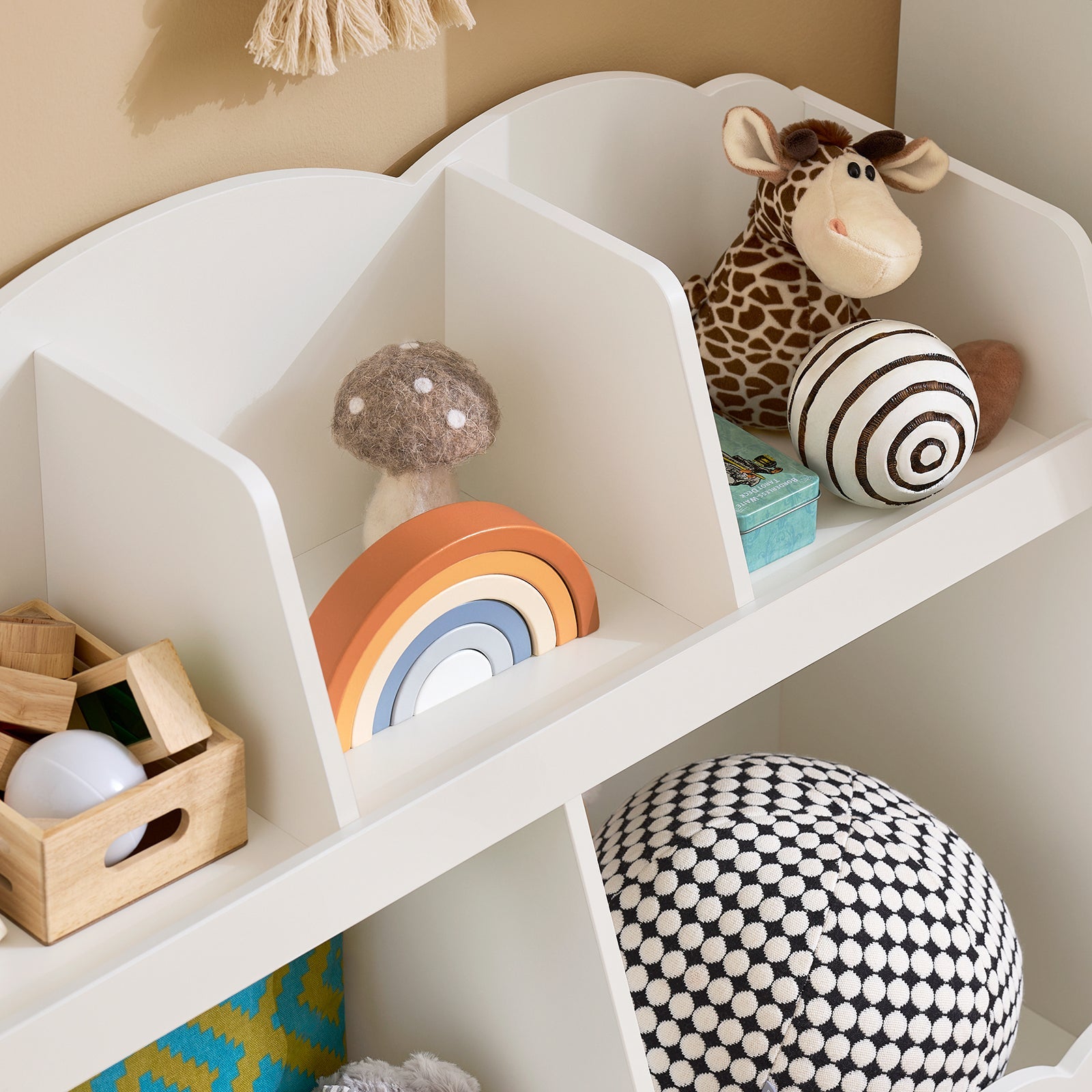 Libreria per bambini Scaffale portaoggetti con 5 scomparti Bianco 82x35x76cm KMB100-W