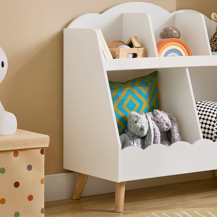 Libreria per bambini Scaffale portaoggetti con 5 scomparti Bianco 82x35x76cm KMB100-W