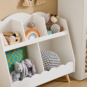 Libreria per bambini Scaffale portaoggetti con 5 scomparti Bianco 82x35x76cm KMB100-W