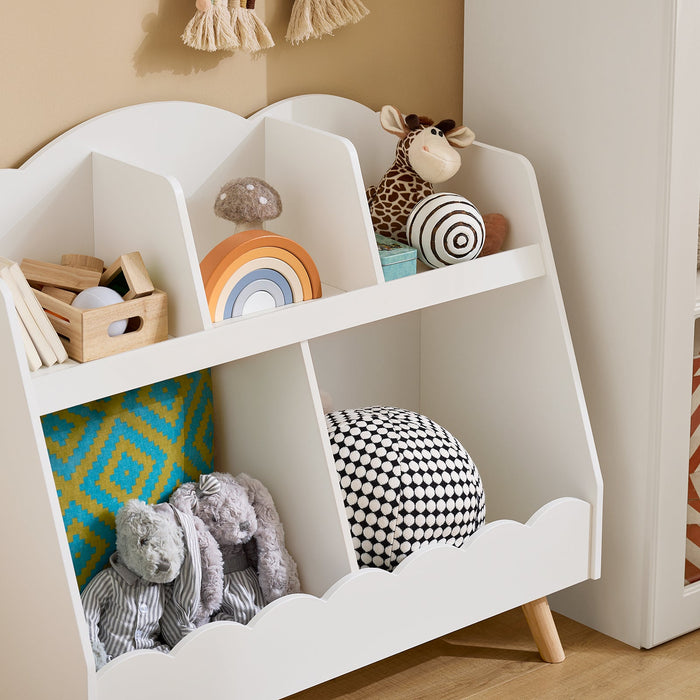 Libreria per bambini Scaffale portaoggetti con 5 scomparti Bianco 82x35x76cm KMB100-W