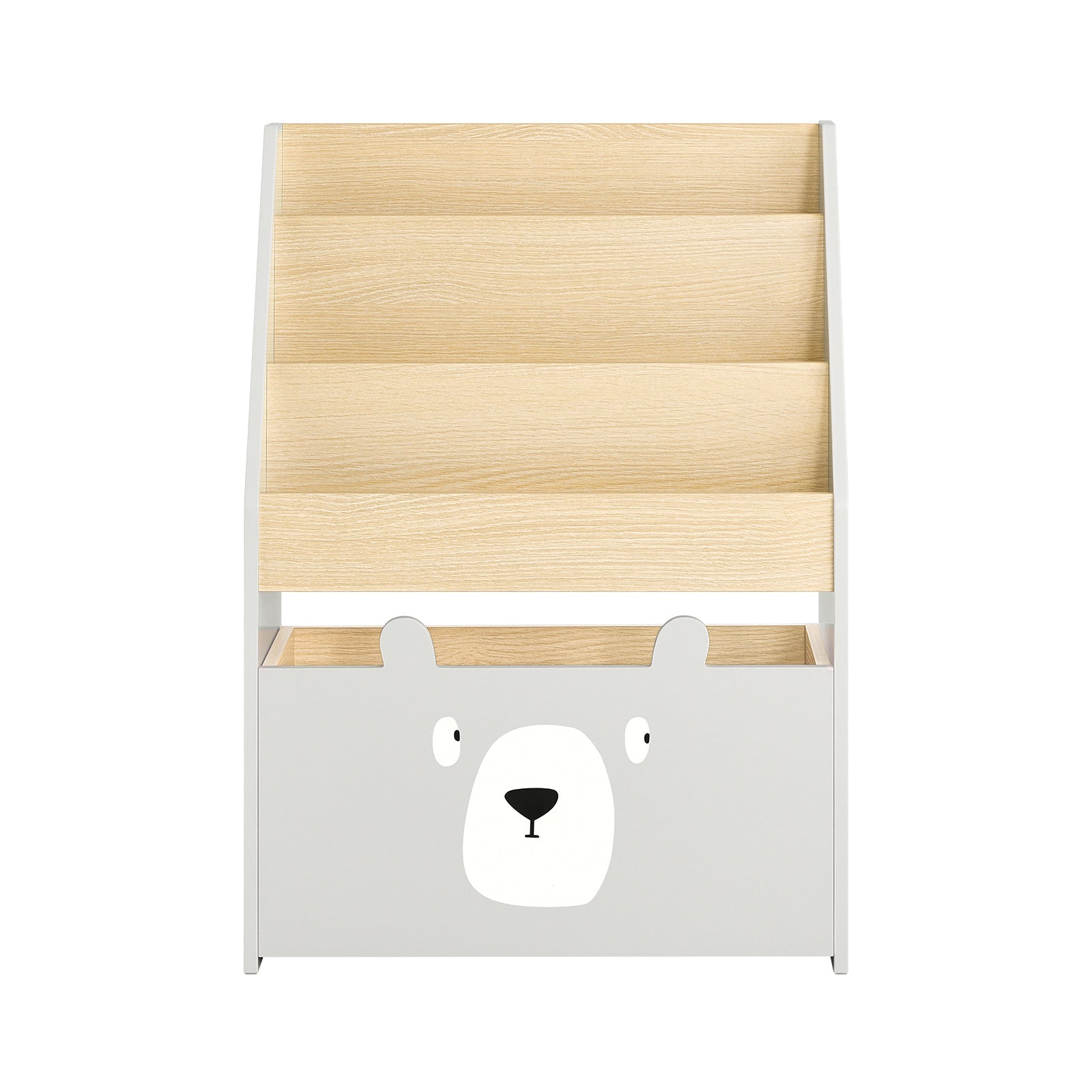 Libreria per bambini con cassetto Scaffale per giocattoli Organizzatore di giocattoli Grigio 51x28x70cm KMB104-HG