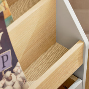 Libreria per bambini con cassetto Scaffale per giocattoli Organizzatore di giocattoli Grigio 51x28x70cm KMB104-HG