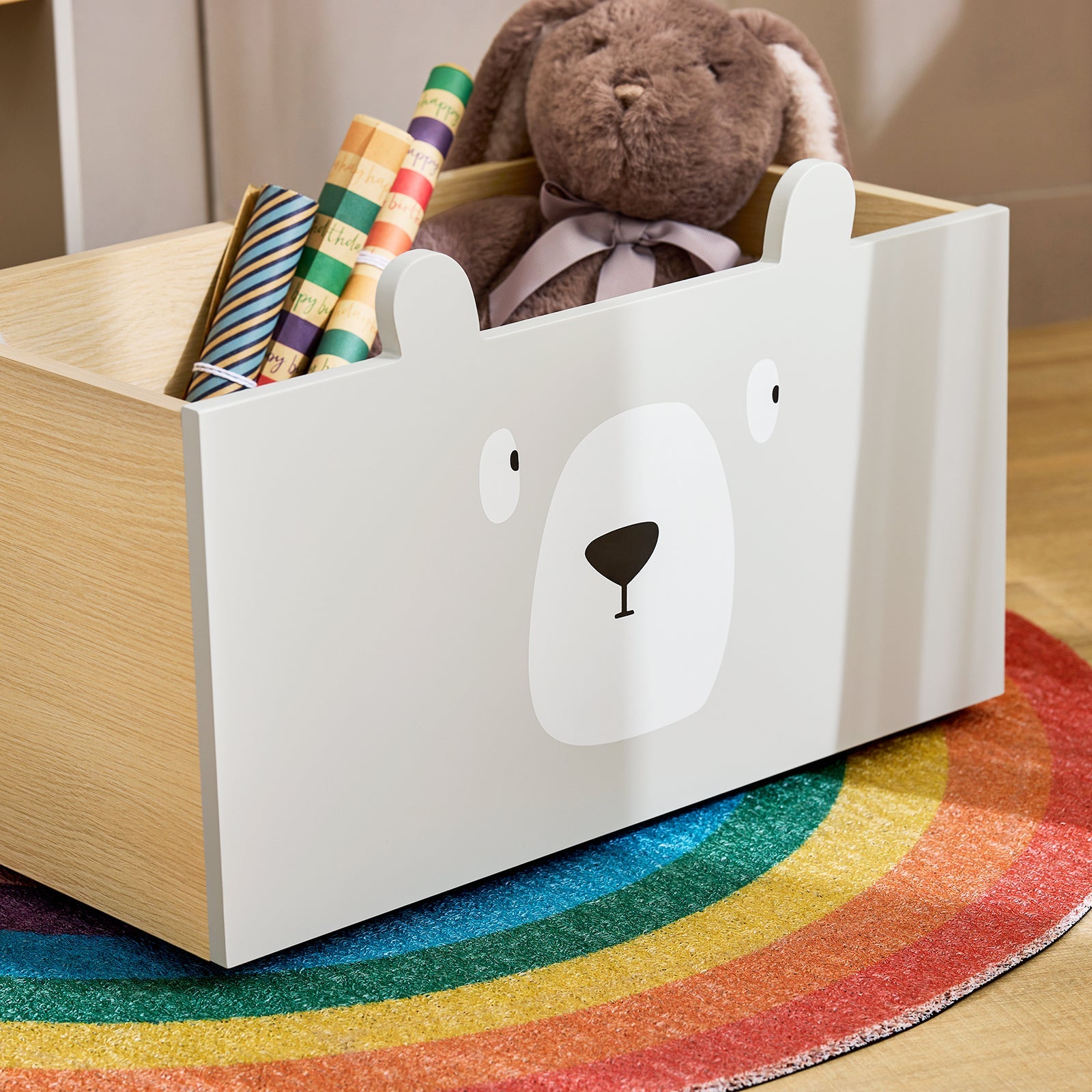 Libreria per bambini con cassetto Scaffale per giocattoli Organizzatore di giocattoli Grigio 51x28x70cm KMB104-HG