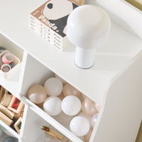 SoBuy Libreria Montessoriana per Bambini Scaffale Portagiochi con 9 Scomparti Aperti Libreria da Terra per Cameretta 95x34x105 cm Bianco KMB120-W