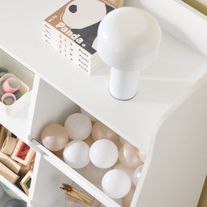 SoBuy Libreria Montessoriana per Bambini Scaffale Portagiochi con 9 Scomparti Aperti Libreria da Terra per Cameretta 95x34x105 cm Bianco KMB120-W