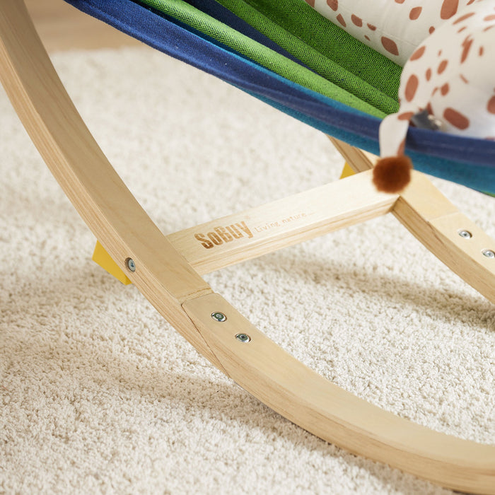 Sedia a dondolo bambini,Lettino prendisole per bambini, con dispositivi di sicurezza,KMB16-J