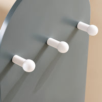 SoBuy Mobile per Bambini con Appendiabiti, Guardaroba per Bambini con scatole, Armadio per bambini con 3 ganci, Grigio 97x35x108cm KMB40-HG