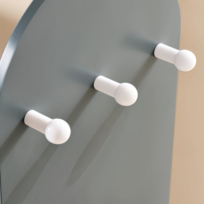 SoBuy Mobile per Bambini con Appendiabiti, Guardaroba per Bambini con scatole, Armadio per bambini con 3 ganci, Grigio 97x35x108cm KMB40-HG