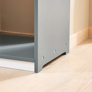 SoBuy Mobile per Bambini con Appendiabiti, Guardaroba per Bambini con scatole, Armadio per bambini con 3 ganci, Grigio 97x35x108cm KMB40-HG