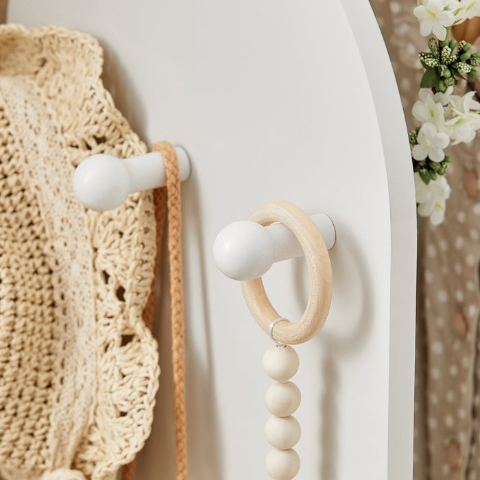 Mobile per Bambini con Appendiabiti, Giardaroba per Bambini con scatole, Armadio per bambini con 3 ganci, KMB40-W SoBuy