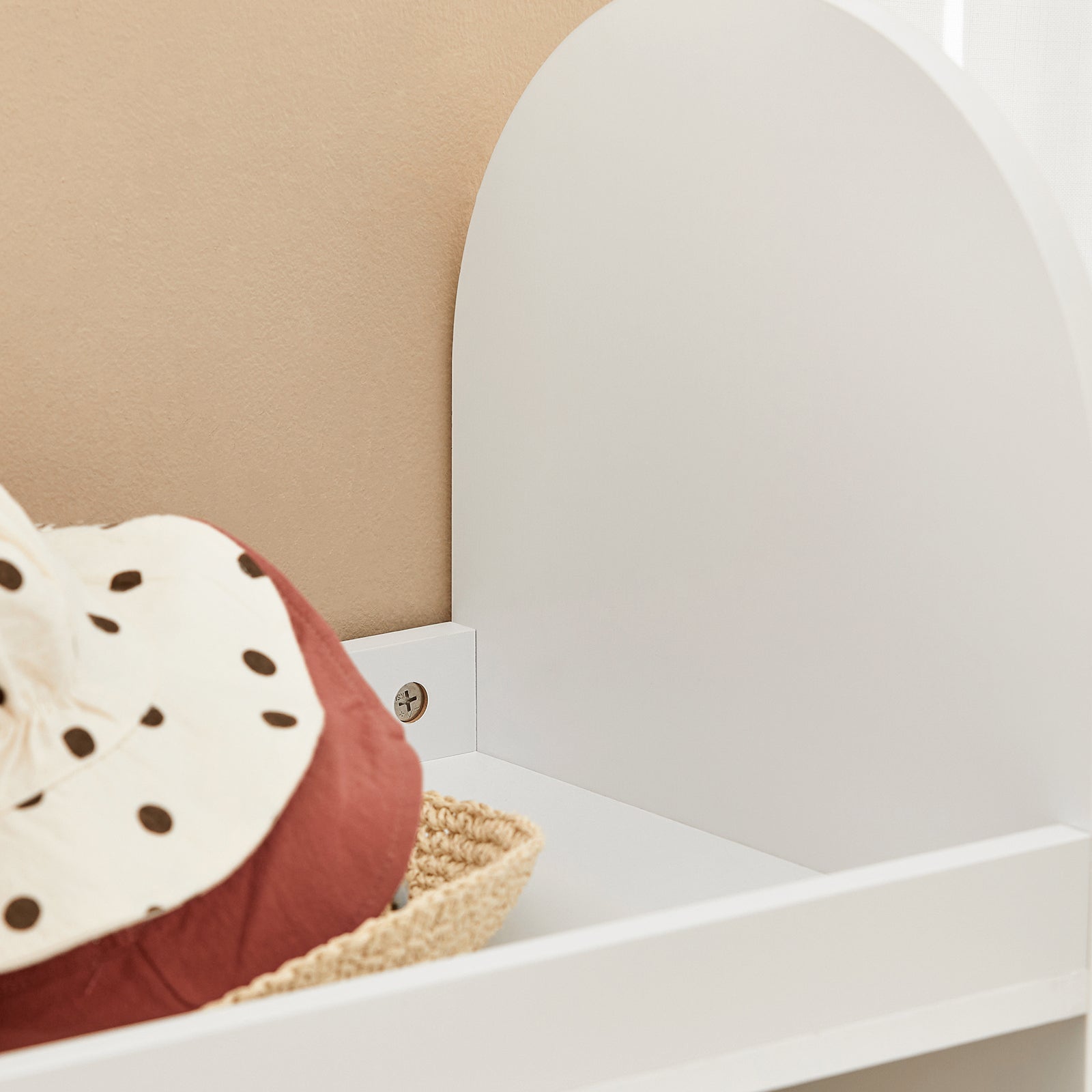 Mobile per Bambini con Appendiabiti, Giardaroba per Bambini con scatole, Armadio per bambini con 3 ganci, KMB40-W SoBuy