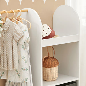 Mobile per Bambini con Appendiabiti, Giardaroba per Bambini con scatole, Armadio per bambini con 3 ganci, KMB40-W SoBuy