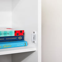 Cassettiera per bambini Scaffale per libri Armadietto portaoggetti Scaffale per cameretta L63xP30xA100cm, KMB43-W