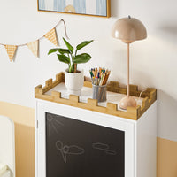 Cassettiera per bambini Scaffale per libri Armadietto portaoggetti Scaffale per cameretta L63xP30xA100cm, KMB43-W