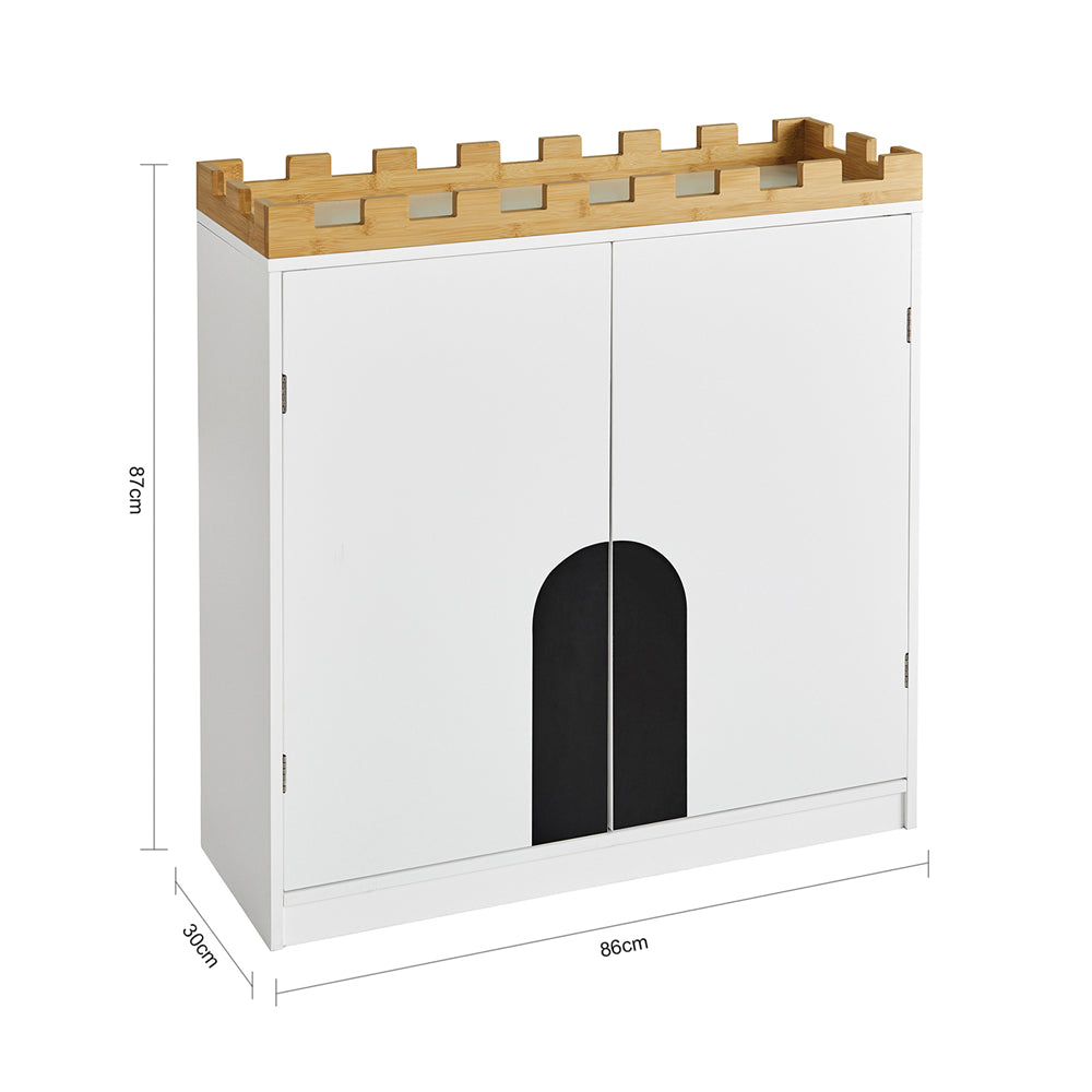 SoBuy Cassettiera per bambini Mobiletti per la Cameretta ragazzi Armadietto portaoggetti Scaffale per cameretta L86xP30xA87cm, KMB44-W