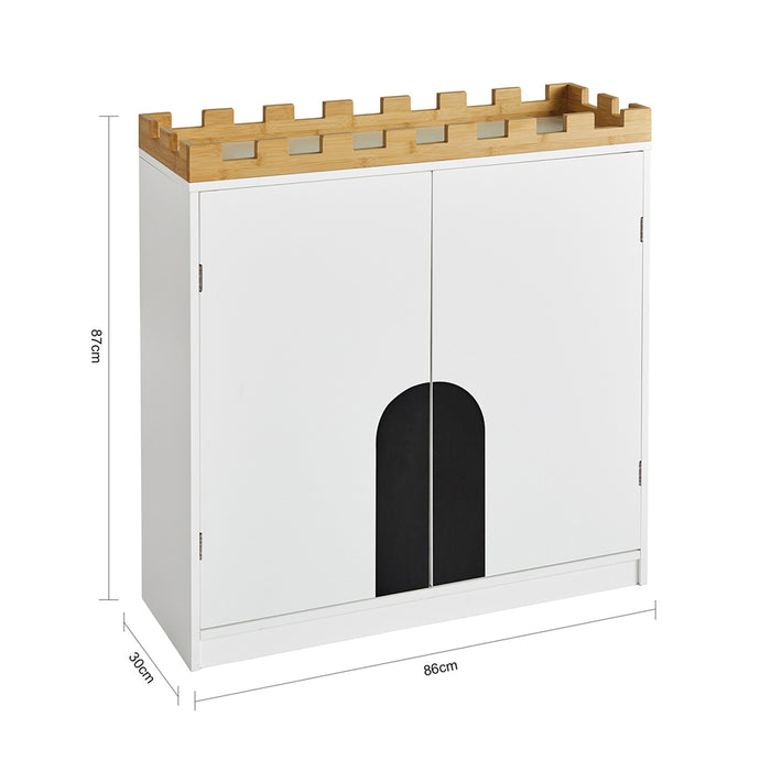 SoBuy Cassettiera per bambini Mobiletti per la Cameretta ragazzi Armadietto portaoggetti Scaffale per cameretta L86xP30xA87cm, KMB44-W