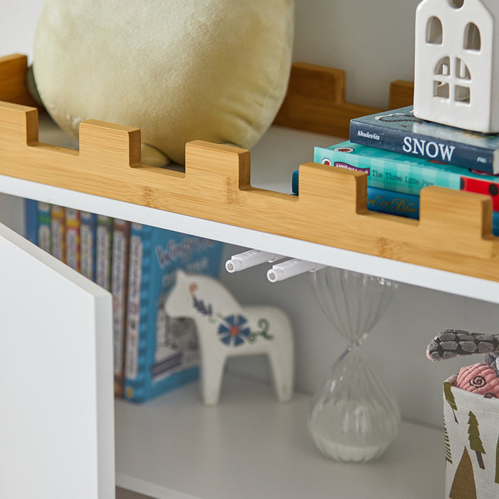 SoBuy Cassettiera per bambini Mobiletti per la Cameretta ragazzi Armadietto portaoggetti Scaffale per cameretta L86xP30xA87cm, KMB44-W