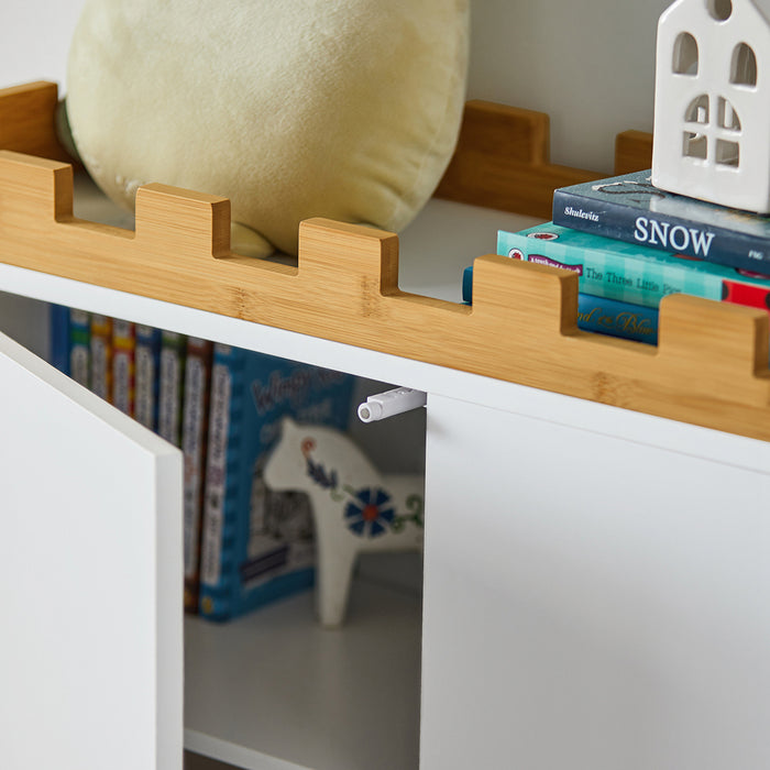 SoBuy Cassettiera per bambini Mobiletti per la Cameretta ragazzi Armadietto portaoggetti Scaffale per cameretta L86xP30xA87cm, KMB44-W