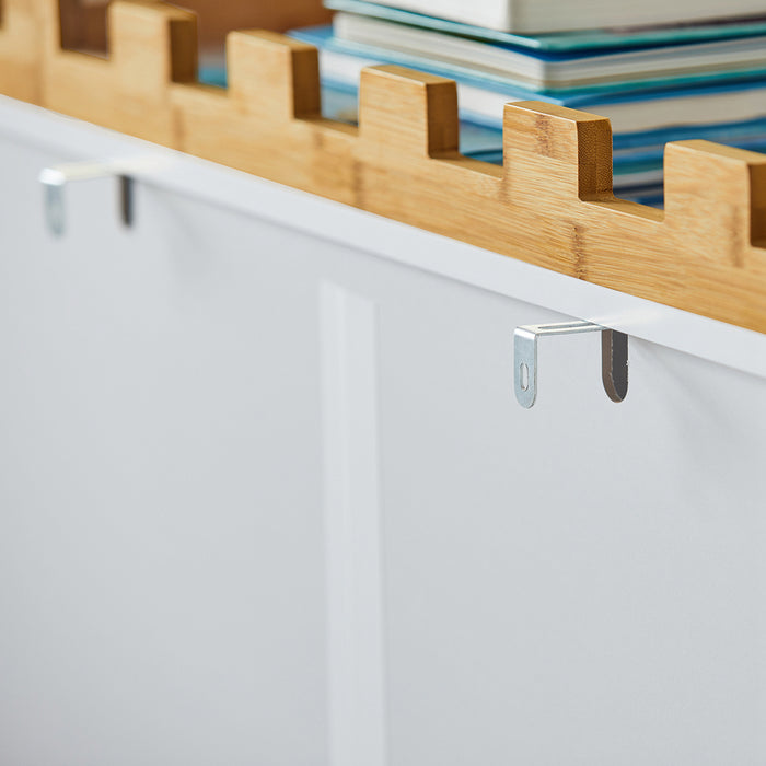 SoBuy Cassettiera per bambini Mobiletti per la Cameretta ragazzi Armadietto portaoggetti Scaffale per cameretta L86xP30xA87cm, KMB44-W