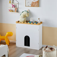 SoBuy Cassettiera per bambini Mobiletti per la Cameretta ragazzi Armadietto portaoggetti Scaffale per cameretta L86xP30xA87cm, KMB44-W