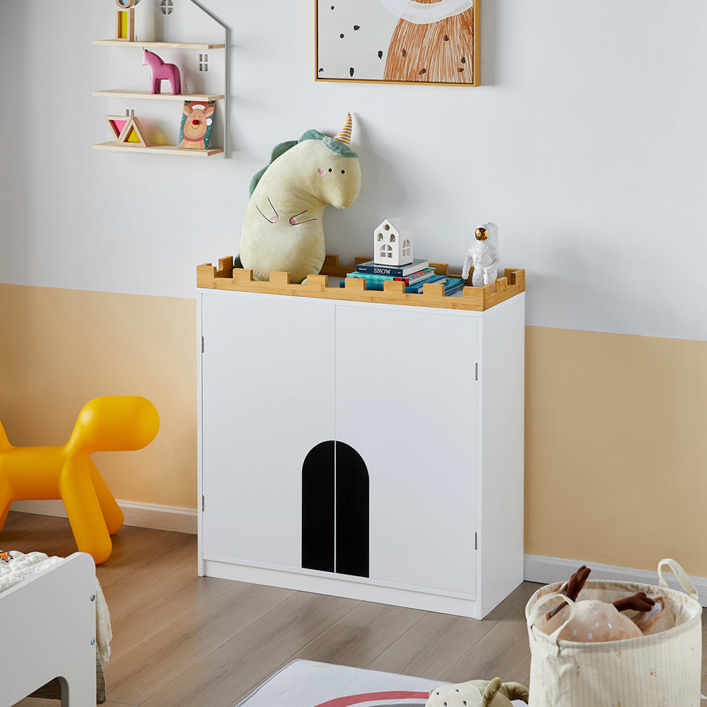 SoBuy Cassettiera per bambini Mobiletti per la Cameretta ragazzi Armadietto portaoggetti Scaffale per cameretta L86xP30xA87cm, KMB44-W