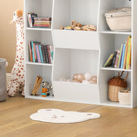 Libreria per bambini Scaffale con 8 scomparti aperti Scaffale per giocattoli Bianco 106x30 x104cm KMB55-W SoBuy