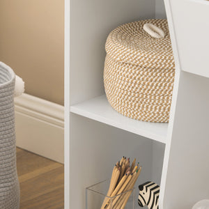 Libreria per bambini Scaffale con 8 scomparti aperti Scaffale per giocattoli Bianco 106x30 x104cm KMB55-W SoBuy