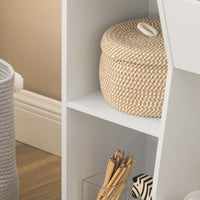 Libreria per bambini Scaffale con 8 scomparti aperti Scaffale per giocattoli Bianco 106x30 x104cm KMB55-W SoBuy