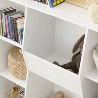 Libreria per bambini Scaffale con 8 scomparti aperti Scaffale per giocattoli Bianco 106x30 x104cm KMB55-W SoBuy