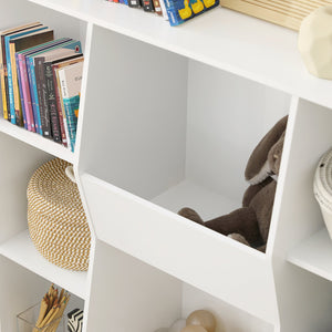Libreria per bambini Scaffale con 8 scomparti aperti Scaffale per giocattoli Bianco 106x30 x104cm KMB55-W SoBuy