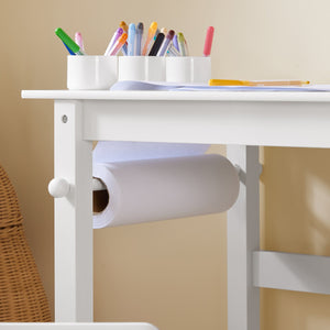 Tavolo Per Bambini Con Una Sedia Set Mobili Per Bambini Tavolo Da Dipingere Per Bambini Bianco KMB60-W