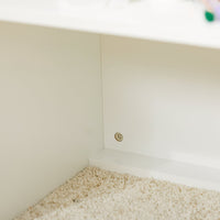 Scatola Porta Giochi Bambini Contenitore Giocattolo Per Bambini Ceste Portaoggetti Bianco E Arancione 40x40x35cm KMB74-W SoBuy