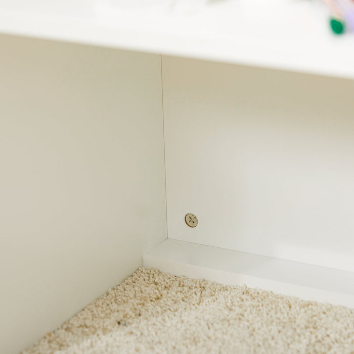 Scatola Porta Giochi Bambini Contenitore Giocattolo Per Bambini Ceste Portaoggetti Bianco E Arancione 40x40x35cm KMB74-W SoBuy