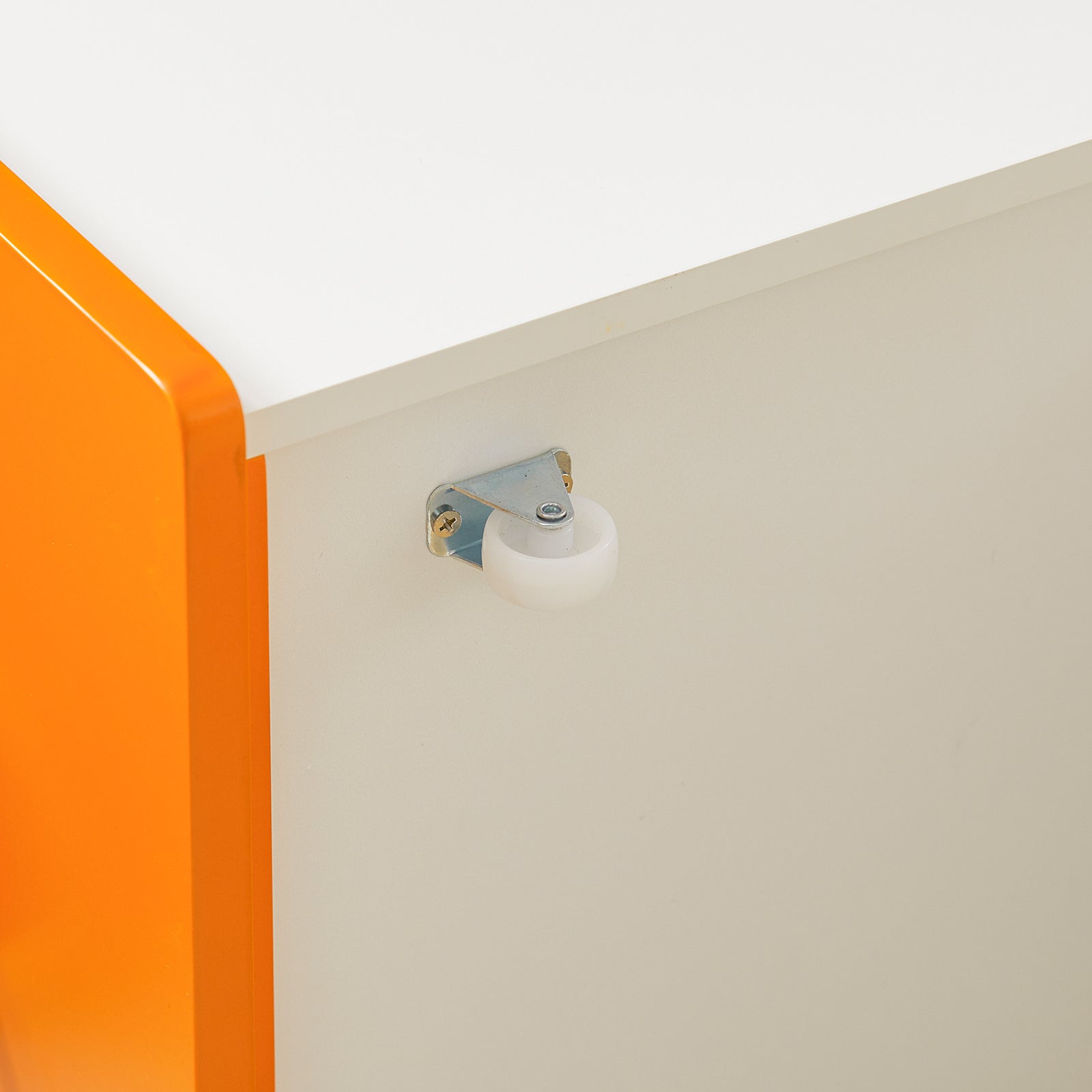 Scatola Porta Giochi Bambini Contenitore Giocattolo Per Bambini Ceste Portaoggetti Bianco E Arancione 40x40x35cm KMB74-W SoBuy