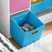 Libreria per bambini Scaffale per bambini con scatole Scaffale per giocattoli Mobili per camerette Bianco 80x30x61cm KMB76-F