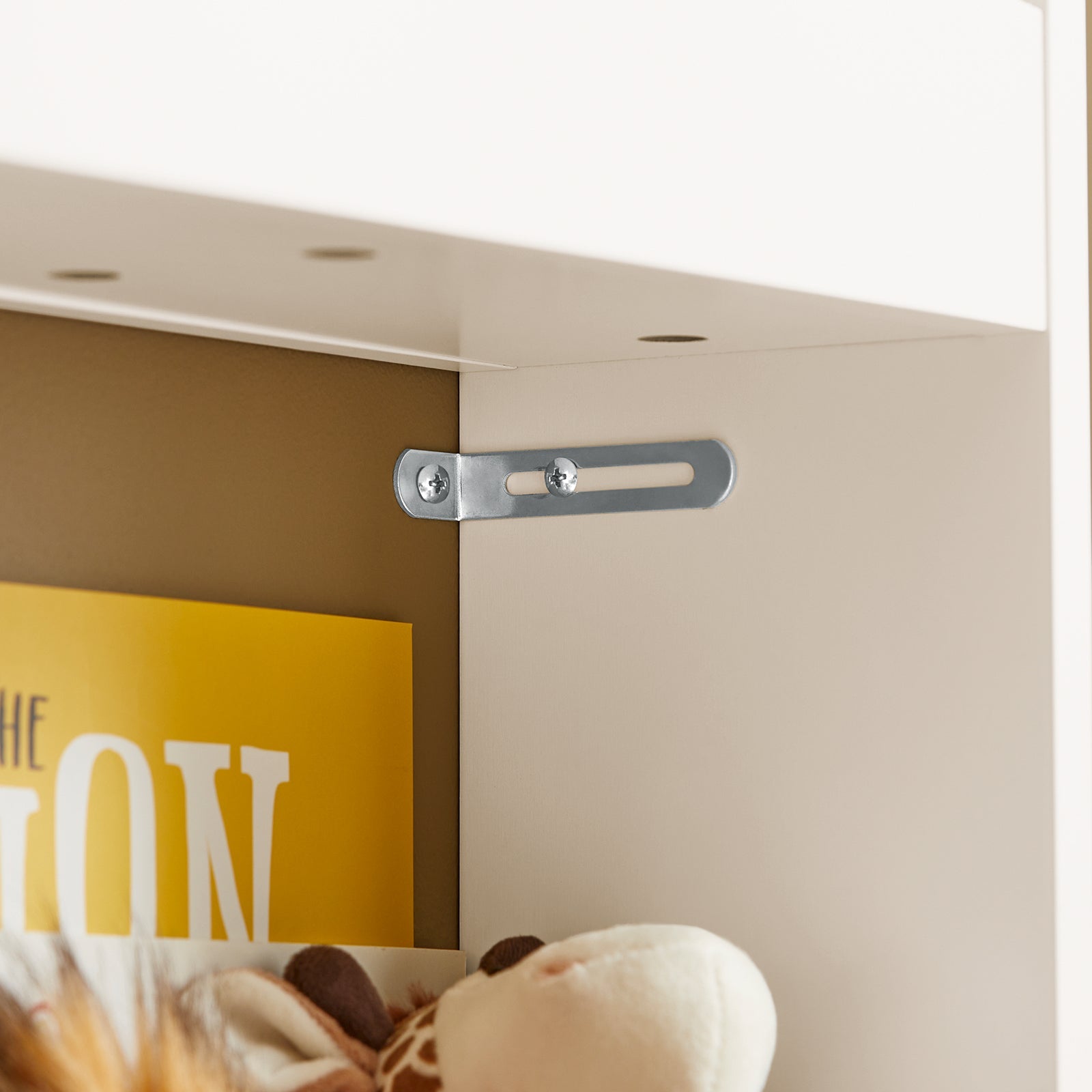 Libreria Per Bambini Con 3 Ripiani Per Libri E Decorazioni 75x120x15 Cm KMB77-W SoBuy