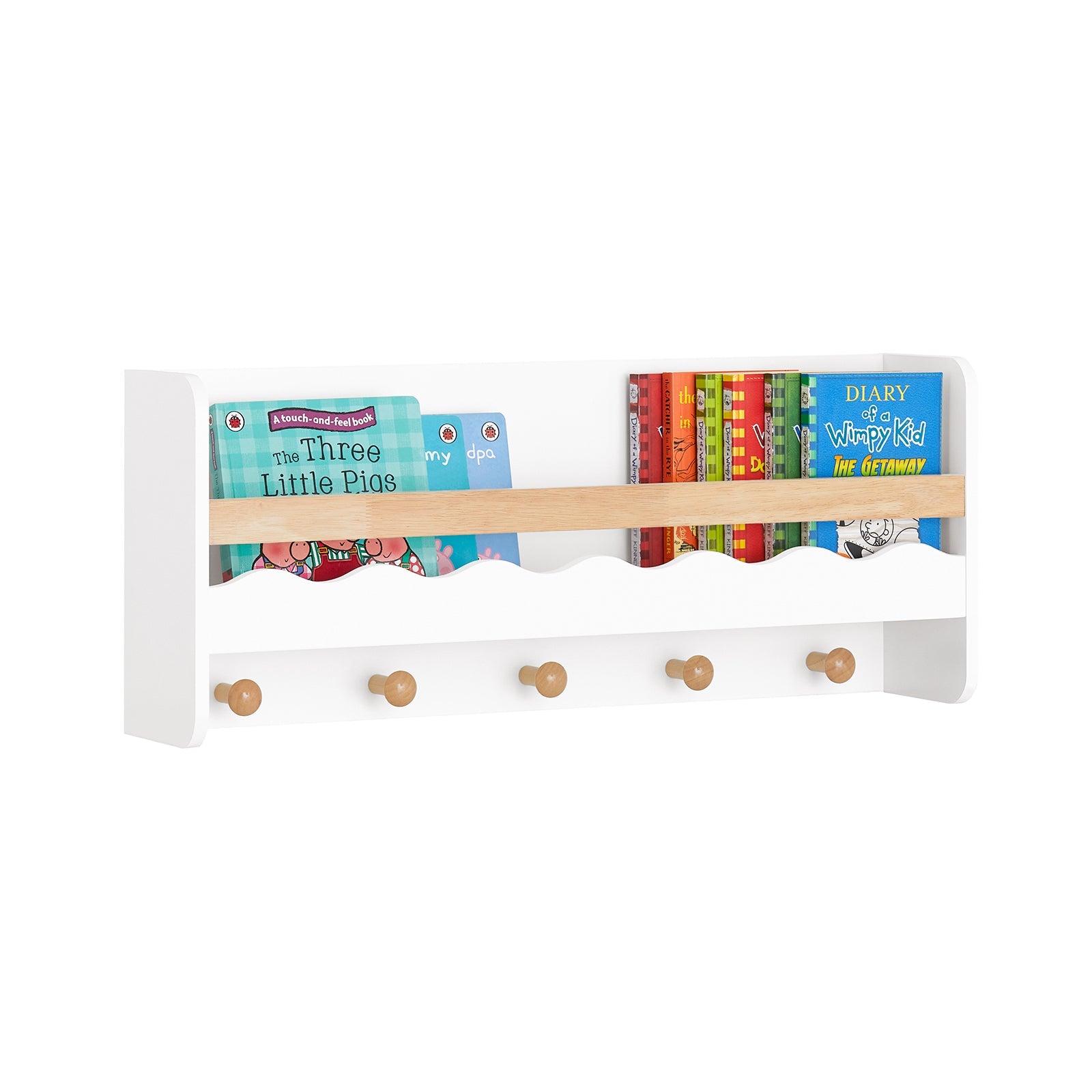 Armadio Da Parete Per Bambini Con Ripiano Per Bambini 73x30x15cm KMB78-W SoBuy