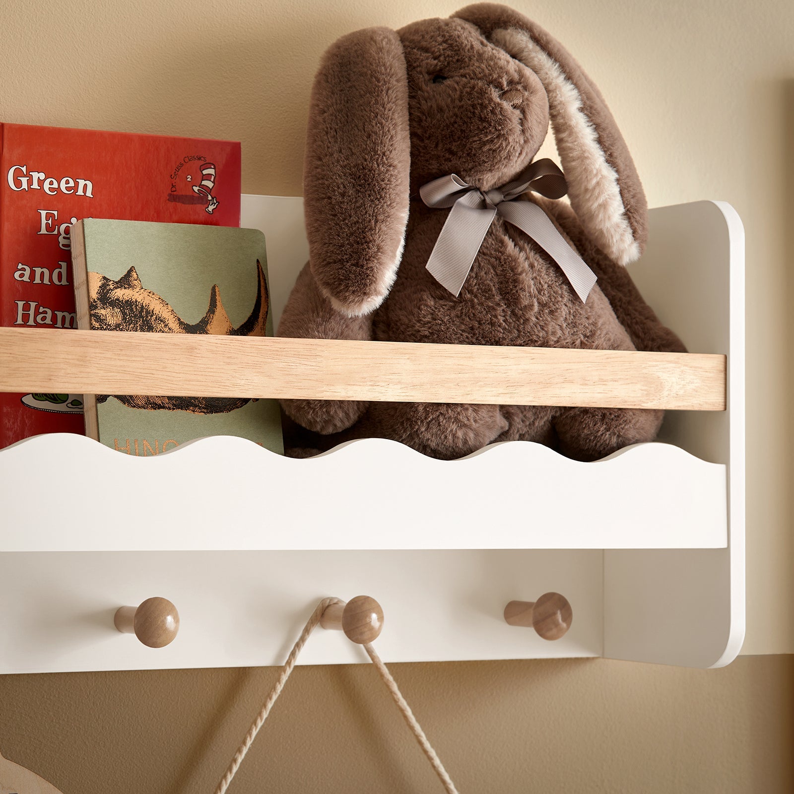 Armadio Da Parete Per Bambini Con Ripiano Per Bambini 73x30x15cm KMB78-W SoBuy