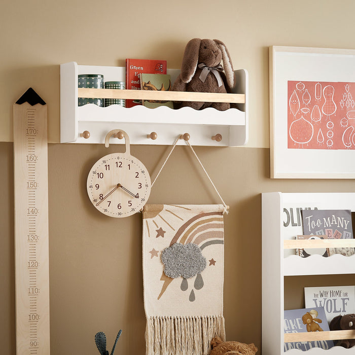 Armadio Da Parete Per Bambini Con Ripiano Per Bambini 73x30x15cm KMB78-W SoBuy