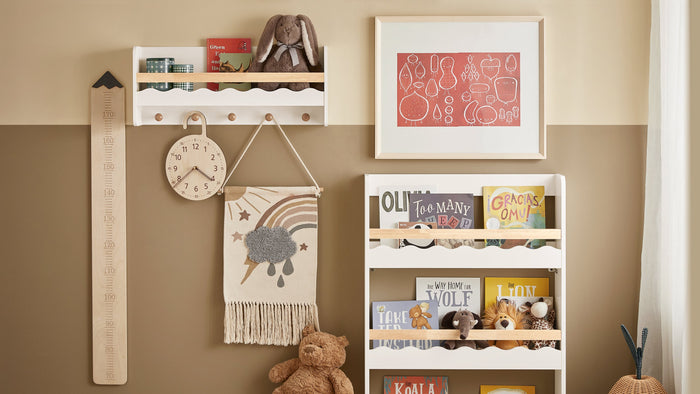 Armadio Da Parete Per Bambini Con Ripiano Per Bambini 73x30x15cm KMB78-W SoBuy