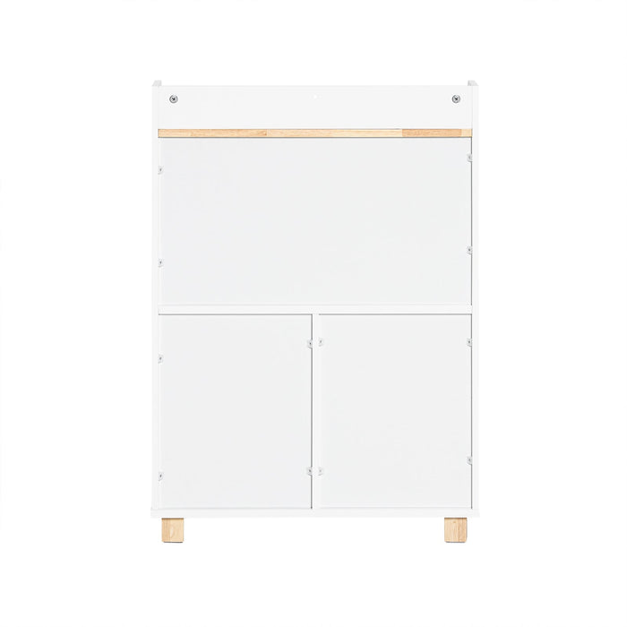 Comodino Per Bambini Scaffale Per Cameretta Per Bambini Mobili Per Cameretta Bianco 60x35x87cm KMB84-W SoBuy