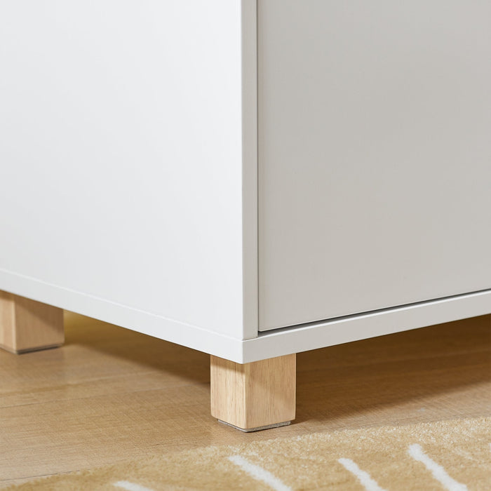 Comodino Per Bambini Scaffale Per Cameretta Per Bambini Mobili Per Cameretta Bianco 60x35x87cm KMB84-W SoBuy